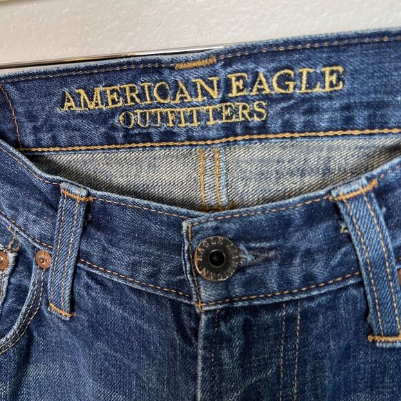 American Eagle Slim Straight Jeans Mens Size 30 Blue Denim 100% Cotton - Picture 3 of 10